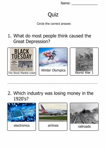 Causes of Great depression