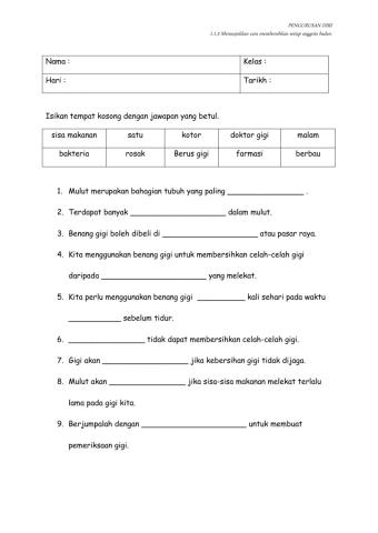 Penjagaan kebersihan gigi dan mulut