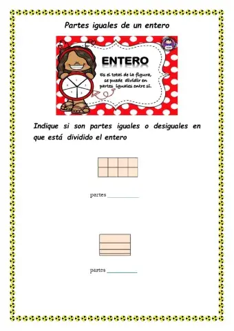 Partes iguales de un entero - 2