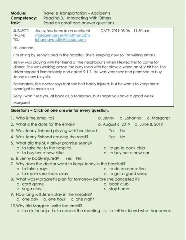 Reading CLB 3.1 Interacting With Others - Understand Car Accident Email (2)