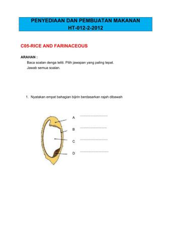 C05 Rice and Farinaceous