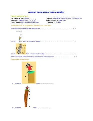 Movimiento vertical de los cuerpos