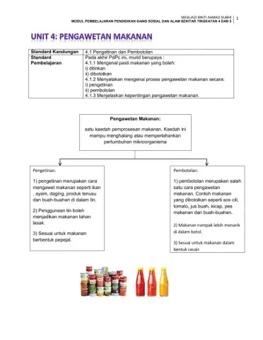 Unit 4: Pengawetan Makanan