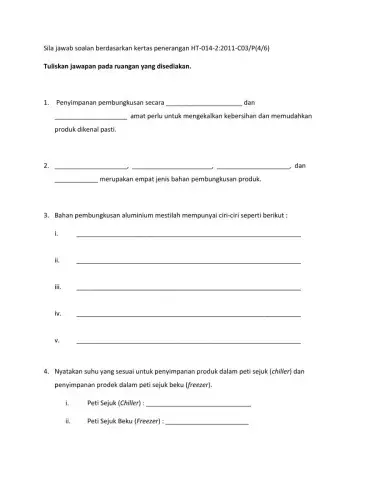 Pembuatan pastri-Jenis penyimpanan