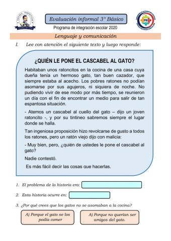 Evaluación lenguaje