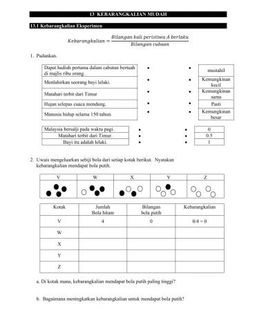 Kebarangkalian mudah