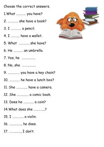 Verb to Do and verb to Have