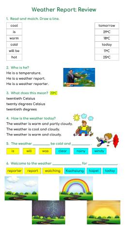 Visiting School - Gr. 5 - 6 Weather Report Review 1