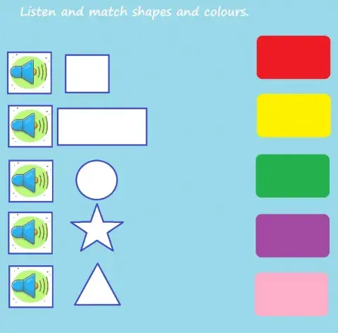 Match shapes and colurs