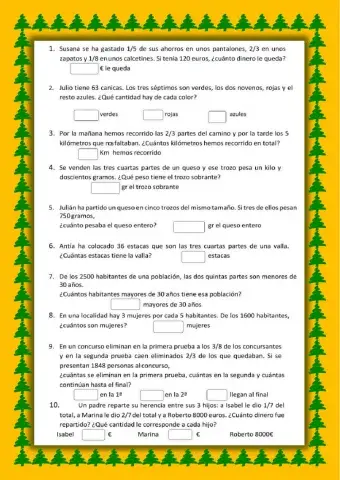 Problemas fracciones