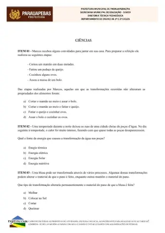 Transformação da matéria