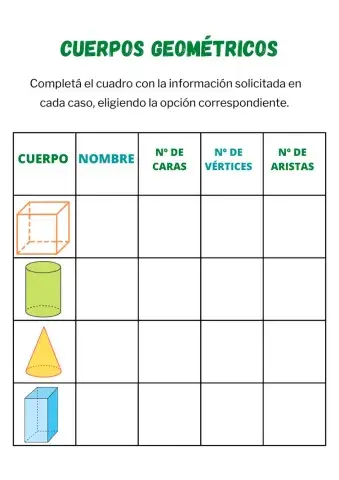 Cuerpos geométricos 3º ep