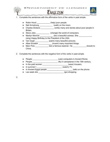 Simple past exercises