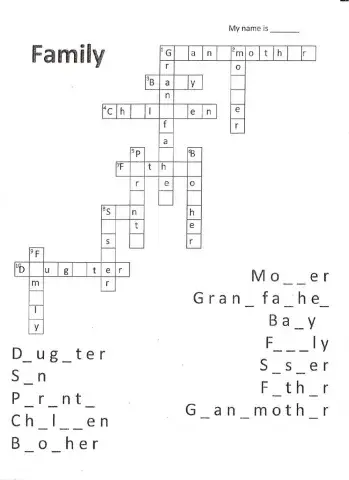 Family crossword