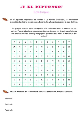 Ficha de repaso-Diptongo