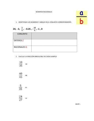 Numeros racionales