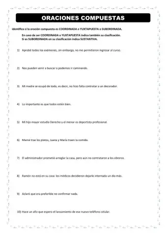 Oraciones compuestas