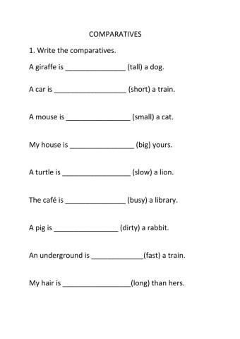 Comparatives (short)