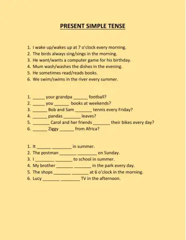 Present Simple Tense