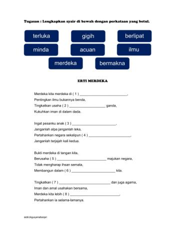 Bahasa Melayu : Seni Bahasa