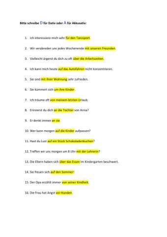 Verben mit Präpositionen (2)