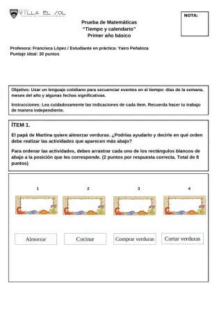 Prueba Matemáticas Diciembre