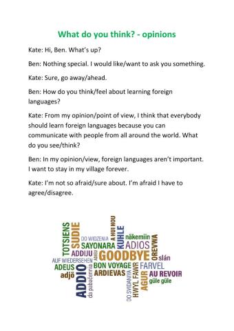 What do you think? - opinions