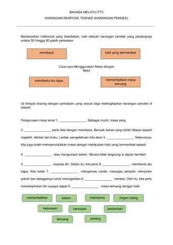 Cara-cara menggunakan masa dengan betul
