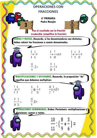 Fracciones. Operaciones