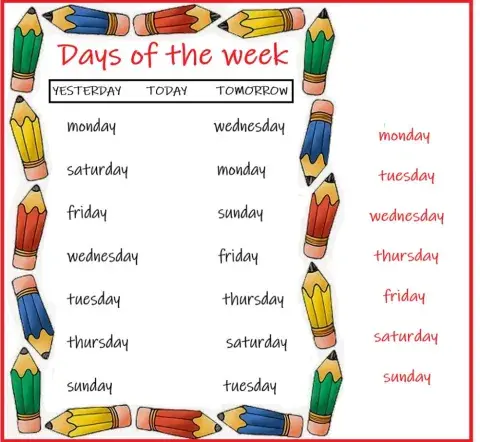 Days of the week