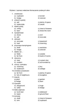 Macmillan Egzamin Ósmoklasisty cz.1 - Unit 2 short vocabulary test