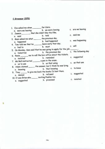 Direct - Indirect speech