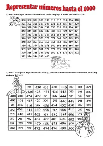 Representar números hasta el 1000