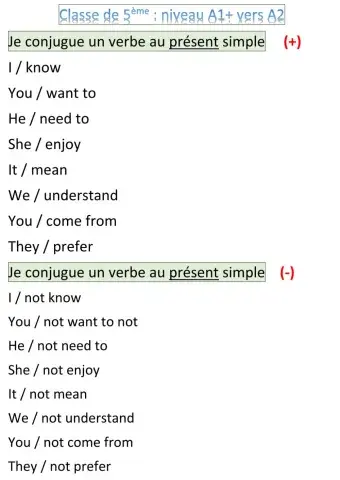 Simple present - simple past