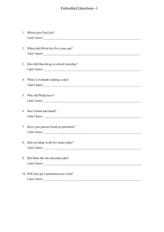 Embedded questions