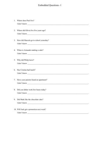 Embedded questions