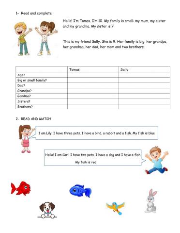 Family - have and pets