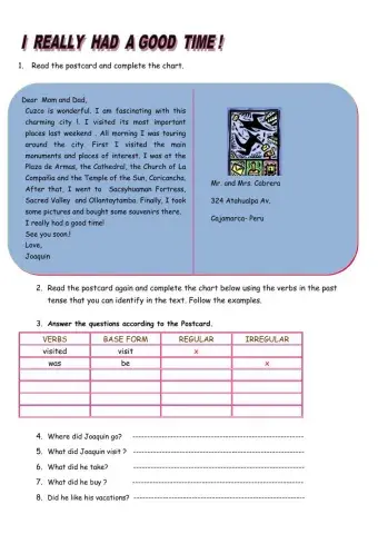 Reading about the last vacations