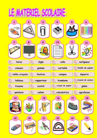 Materiel scolaire