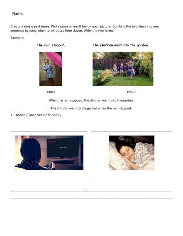 cause and effect with when