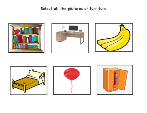 Selecting furniture 1