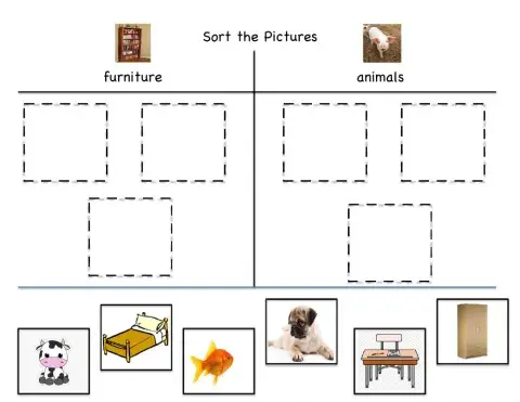 Sort furniture-animal 1