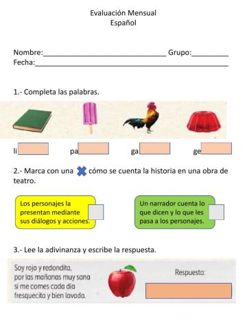 Evaluación Español