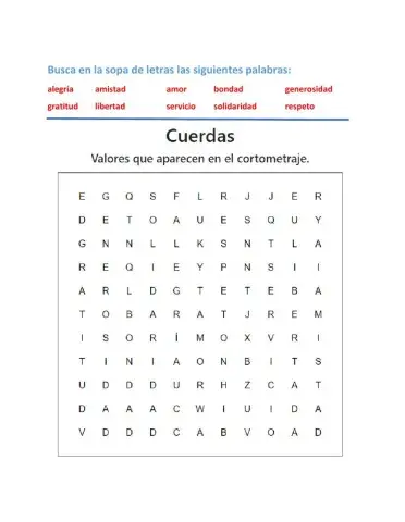 Cortometraje Cuerdas