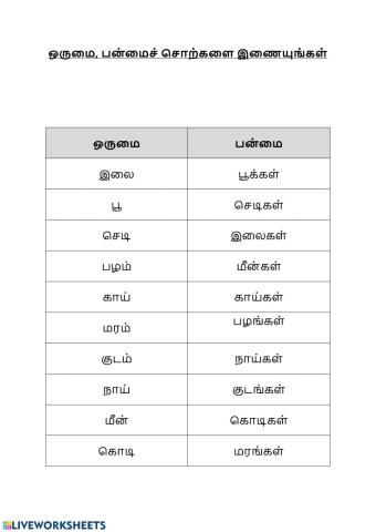 Orumai-panmai-singular-plural