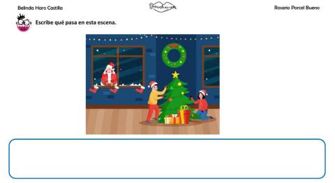 Navidad: descripción de escena.