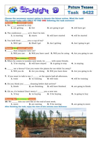 Spotlight 9 Task 9422