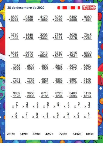 28 de desembre - mates