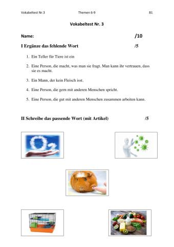 Vokabeltest Nr. 3 T1 B1