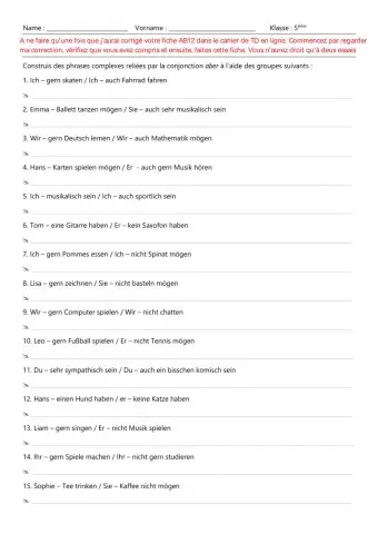 DM - Komplexe Sätze